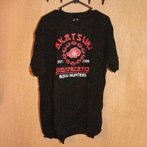 Tee Public Naruto Akatsuki Organization Bijuu Hunters T-Shirt, Size 3XL EUC